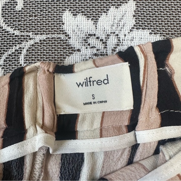 Aritzia Wilfred Faun Wide Leg Crop Pant Sz Small - Picture 4 of 9